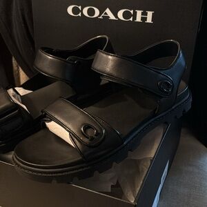 Coach Brynn Leather Sandals